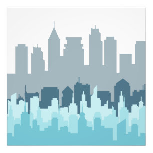 Foto Moderno Cityscape Pixel Art - Diseño urbano Skylin