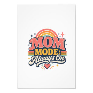 Foto Modo Mamá Siempre Activado Regalo del Día Retro de