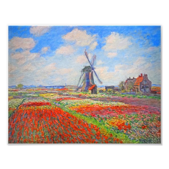 Foto Molino de viento Monet Tulips (Frente)