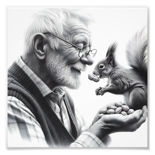 Foto Momento tenso con la virgen de ardilla negro y bla (Frente)