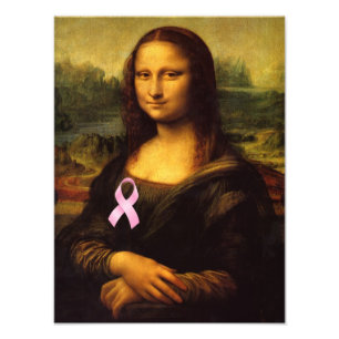 Foto Mona Lisa Con Cinta Rosa