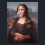 Foto Mona Lisa soplando chicle gris<br><div class="desc">Mona Lisa soplando chicle gris</div>