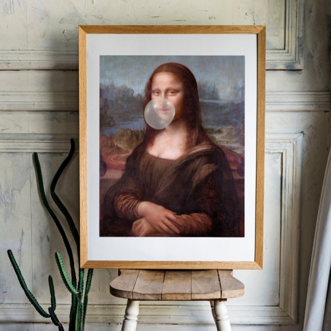 Foto Mona Lisa soplando chicle gris (Subido por el creador)