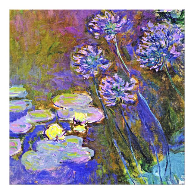 Foto Monet - Lilies de Agua y Agapanthus (Frente)