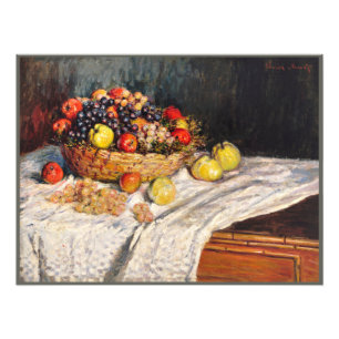 Foto Monet - manzanas y uvas, pintura de vida