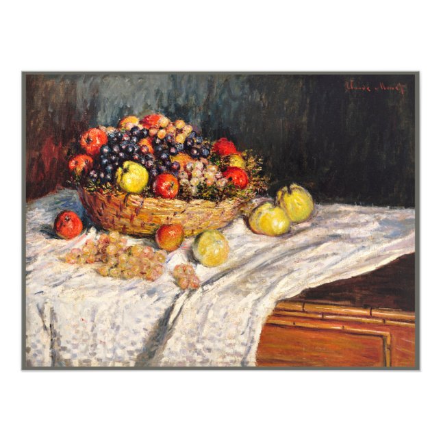 Foto Monet - manzanas y uvas, pintura de vida (Frente)