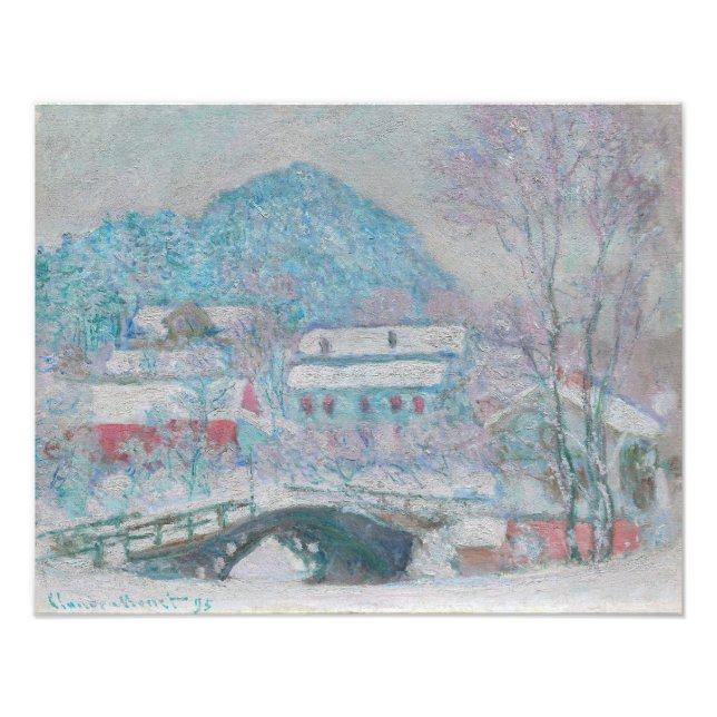 Foto Monet - Noruega, aldea Sandviken en la nieve (Frente)
