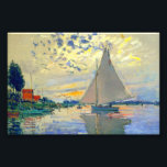 Foto Monet Sailboat en Le Petit-Gennevilliers<br><div class="desc">Imagen de Claude Monet pintando el barco de vela en Le Petit-Gennevilliers (1874). Un sereno velero navega por las aguas de París,  Francia. Perfecto para los amantes del impresionismo y de los coleccionistas de arte francés.</div>