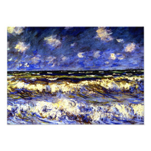 Foto Monet - Un mar de tormenta, pintura de arte fina
