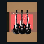 Foto Monograma de guitarra eléctrica de arte pop inicia<br><div class="desc">Instrumentos musicales Diseños gráficos Ilustraciones</div>