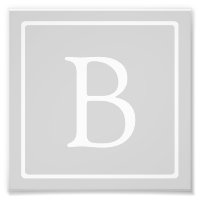 Monograma gris claro simple