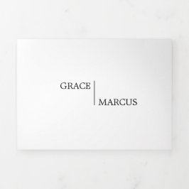 Foto Monograma Invitación a matrimonio bilingüe