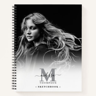 Foto monogramada Libro de dibujos de artistas blan