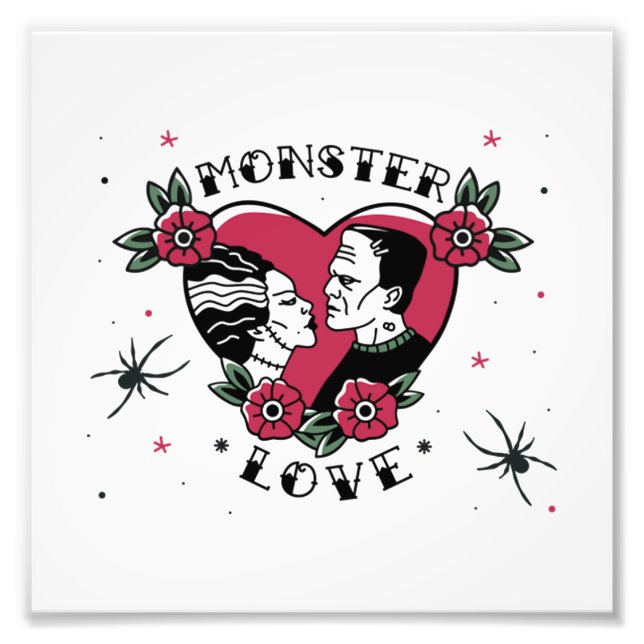 Foto Monster Love Bride de Frankenstein Vintage Tattoo (Frente)