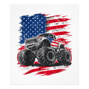 Foto Monster Truck Bandera de Estados Unidos