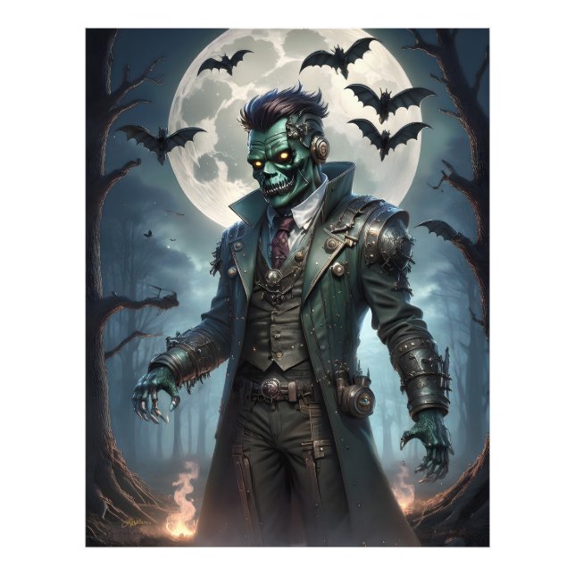 Foto Monstruo de Frankenstein Steampunk de Halloween (Frente)