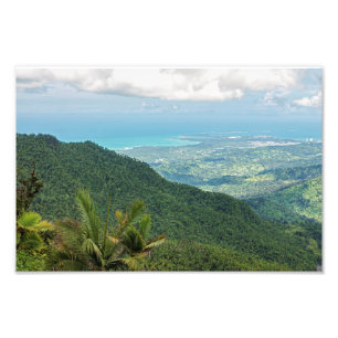 Foto montañas de Luquillo con vista a la costa de Puert