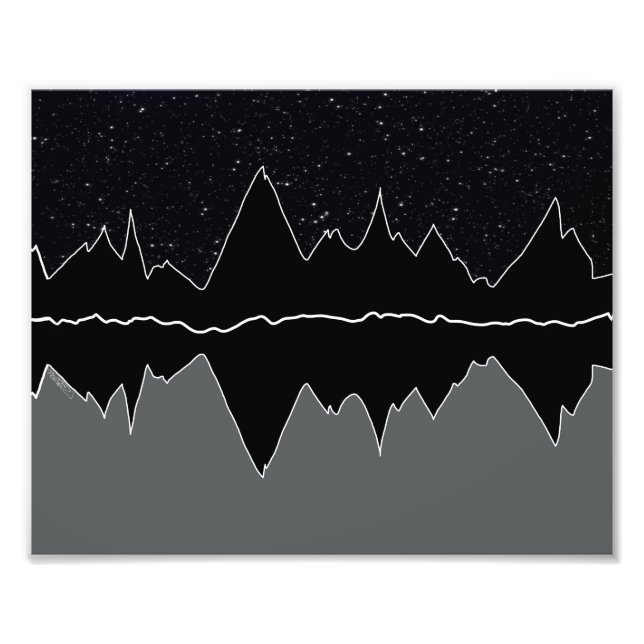 Foto Montañas de noche (Frente)
