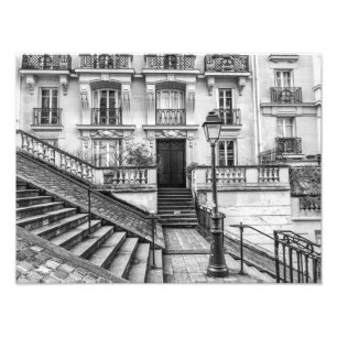 Foto Montmartre Stairs Black and White -