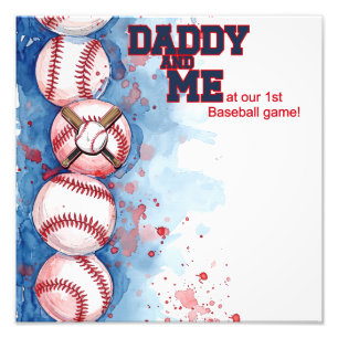 Foto Monto fotográfico de papá y yo, juego de béisbol c