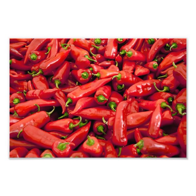 Foto Montón De Grandes Pimientos Rojos (Frente)