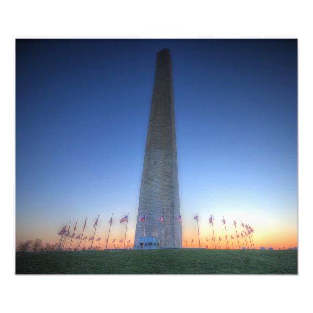 Foto Monumento a Washington con el atardecer Naranja (Frente)