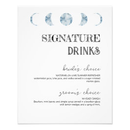 Foto Moon Phases Signature Bebe Boda Bar Poster