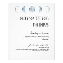 Foto Moon Phases Signature Bebe Boda Bar Poster