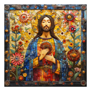 Foto Mosaico colorido de Jesucristo