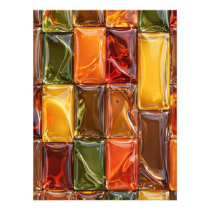 Foto Mosaico de Azulejos de Vidrio de Otoño Cálido - Ám