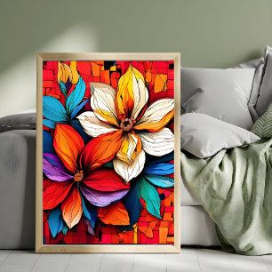 Foto Mosaico floral vibrante