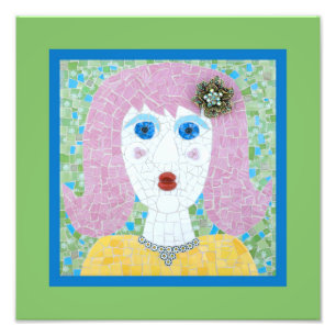 Foto Mosaico - Ingrid con frontera verde y azul