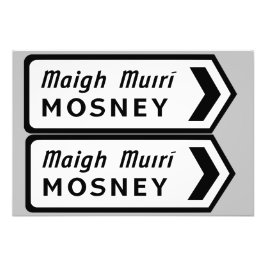 Foto Mosney Irish Roadsign
