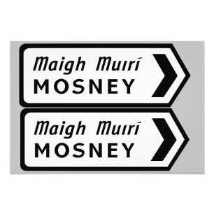 Foto Mosney Irish Roadsign