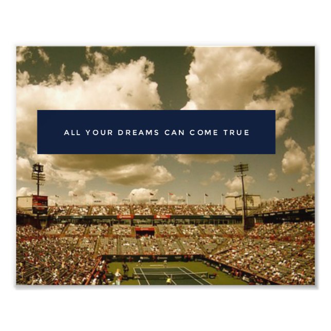 Foto Motivación Éxito Inspirador Poster de tenis (Frente)