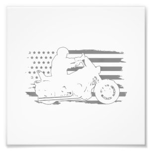 Foto Motocicleta patriótica bandera estadounidense vint