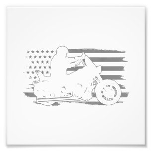 Foto Motocicleta patriótica bandera estadounidense vint