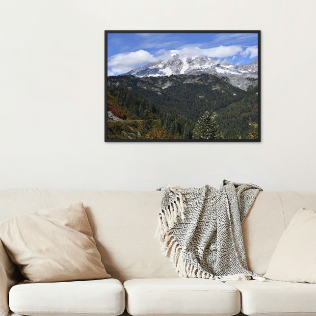 Foto Mount Rainier Scenic Valley Landscape (In Situ (Framed))