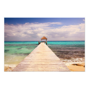 Foto Muelle del paseo marítimo en el mar del Caribe