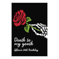 Muerte a mi invitación de cumpleaños juvenil