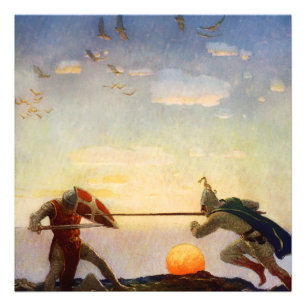 Foto “Muerte del Rey Arturo y Sir Mordred” por NC Wyeth