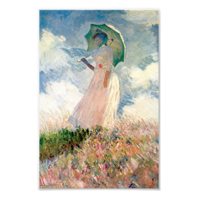 Foto Mujer con Monet Parasol Promenade (Frente)