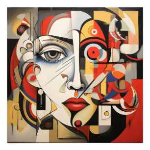 Foto Mujer cubista Resumen Arte