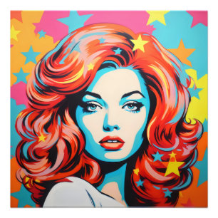 Foto Mujer de arte pop colorida