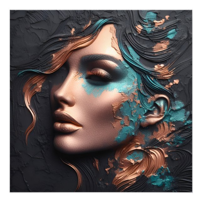 Foto Mujer De Cobre - Creación De AI (Frente)