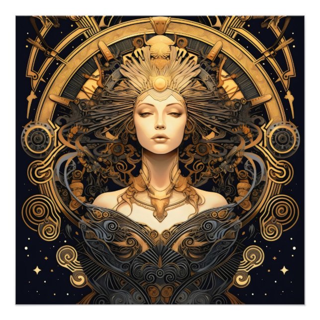 Foto Mujer de oro Art Deco (Frente)