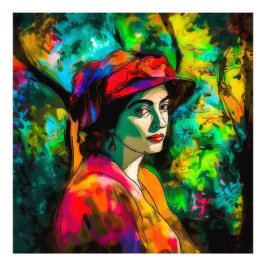 Foto Mujer en Gorra rojo