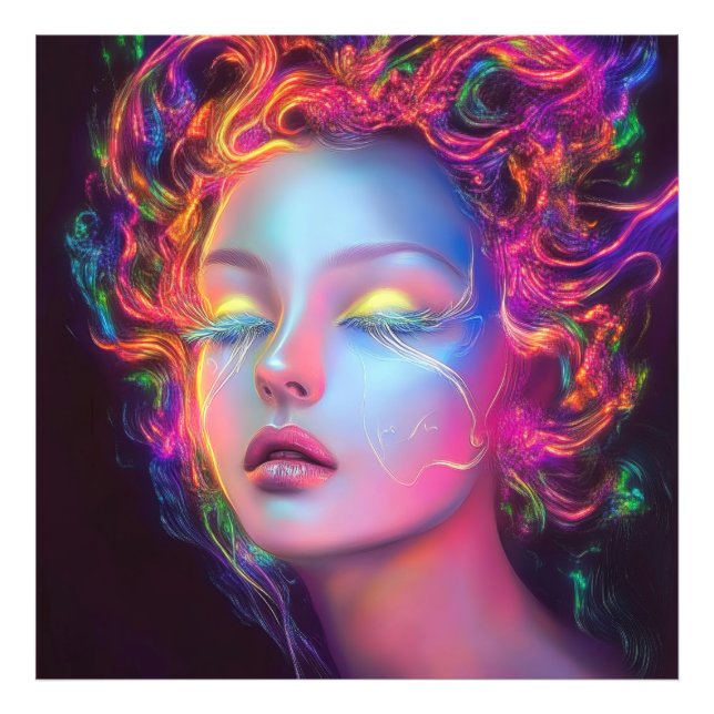 Foto Mujer extranjera con pelo cósmico (Frente)