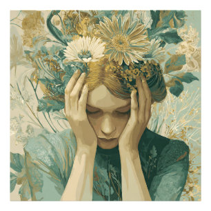 Foto Mujer Floral Surrealista Paisaje Onírico Estilo al