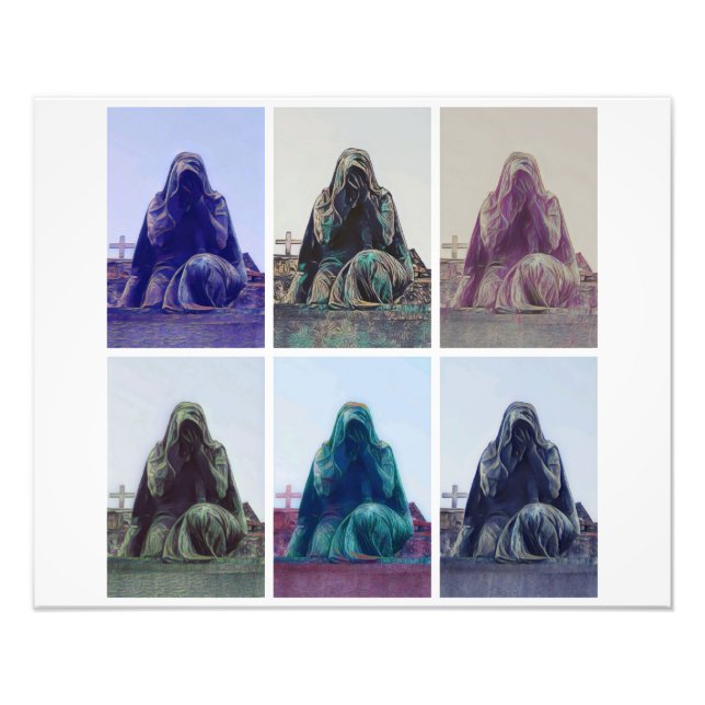 Foto mujer llorando - blanco (Frente)